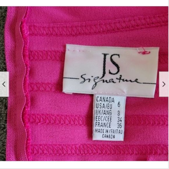 NWT JS Signature Fitted Off the Shoulder Pink Bodice Top 6 - Picture 10 of 14